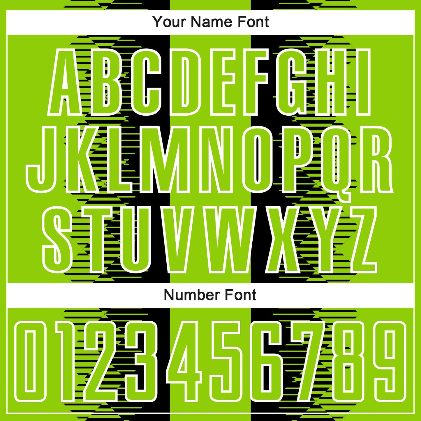 Custom Black Neon Green-White Zigzag Diamond Stripe Sports Sublimation Soccer Uniform Jersey view 6