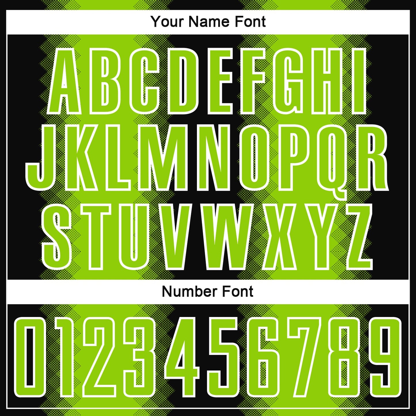 Custom Black Neon Green-White Zigzag Diamond Stripe Sports Sublimation Soccer Uniform Jersey view 6