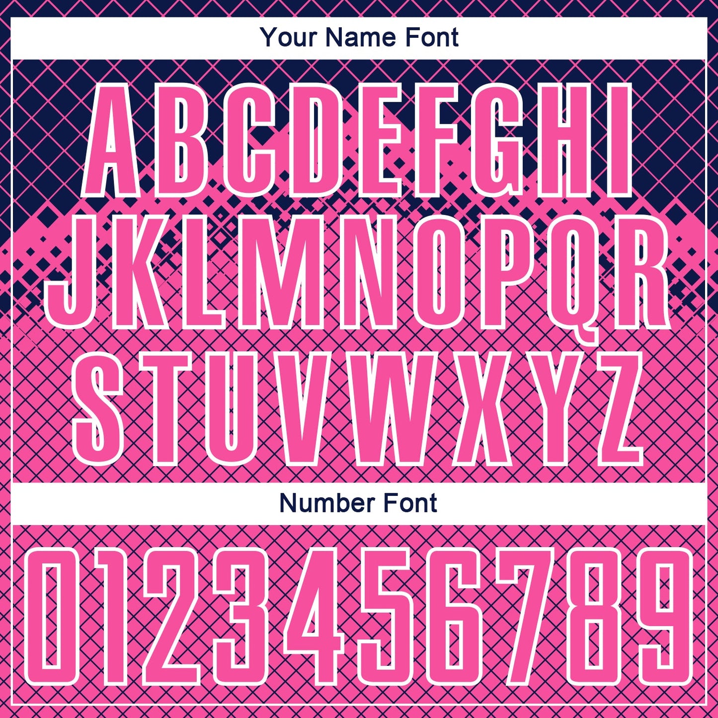 Custom Navy Pink-White Gradient Diamond Grid Sports Sublimation Soccer Uniform Jersey view 6