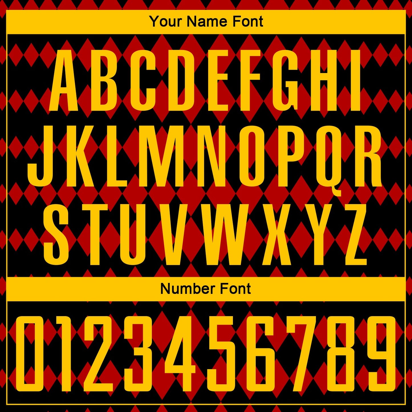 Custom Black Yellow-Red Diamond Harlequin Check Sports Sublimation Soccer Uniform Jersey view 6