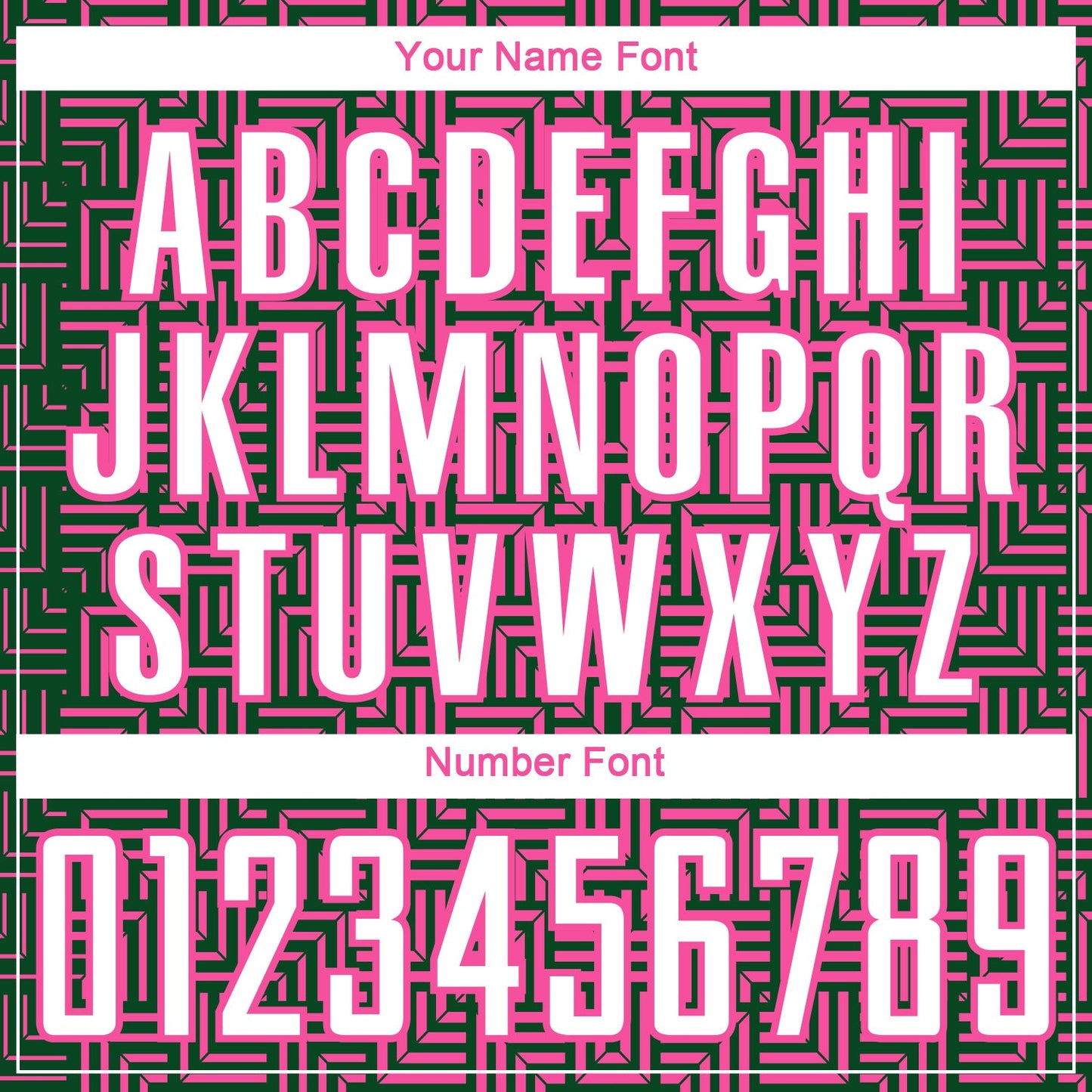 Custom Green White-Pink Geometric Maze Interlocking Square Sports Sublimation Soccer Uniform Jersey view 6