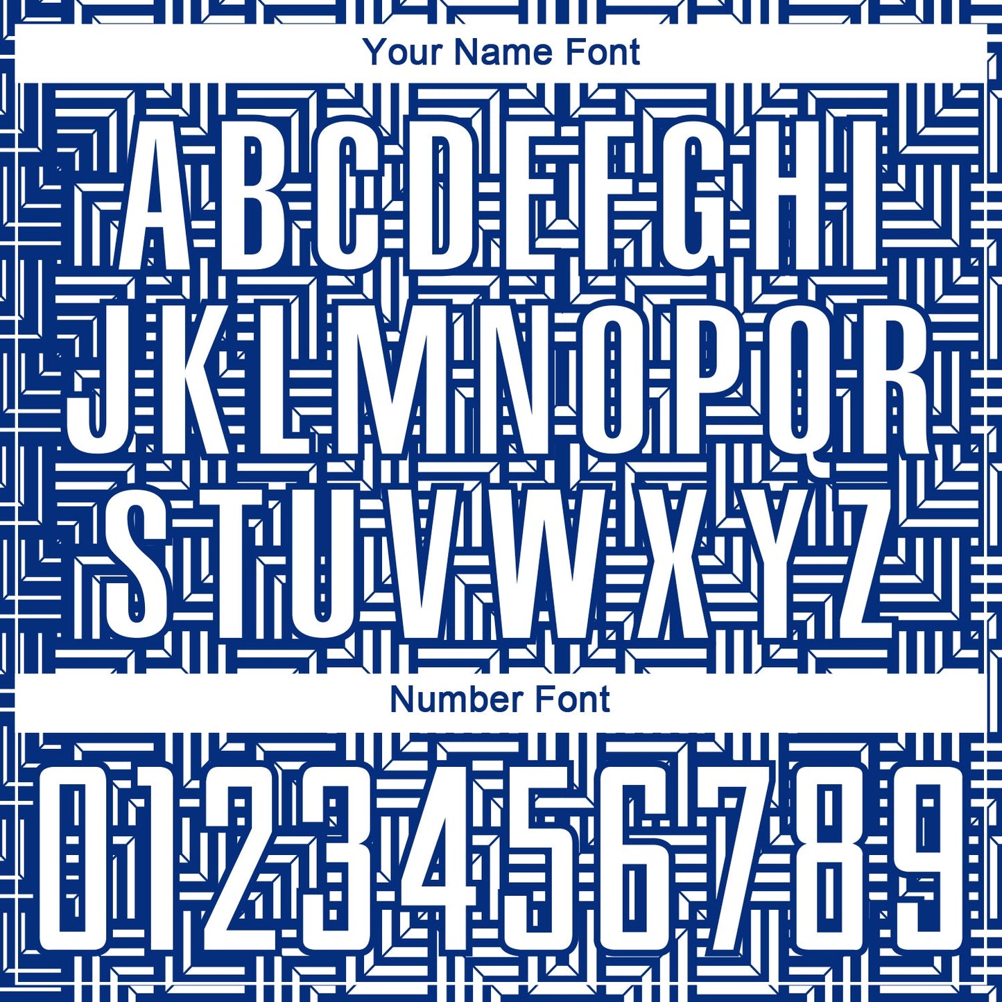 Custom Royal White Geometric Maze Interlocking Square Sports Sublimation Soccer Uniform Jersey view 6