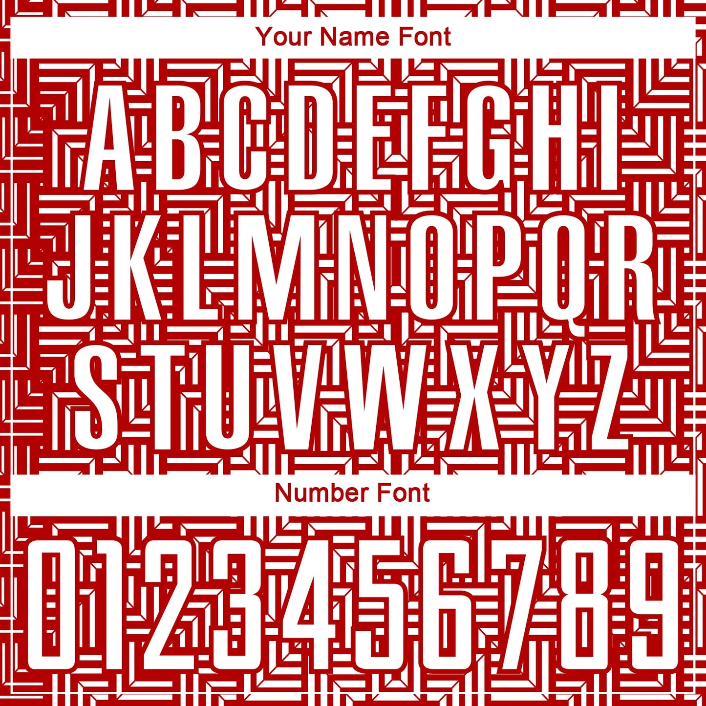 Custom Red White Geometric Maze Interlocking Square Sports Sublimation Soccer Uniform Jersey view 6
