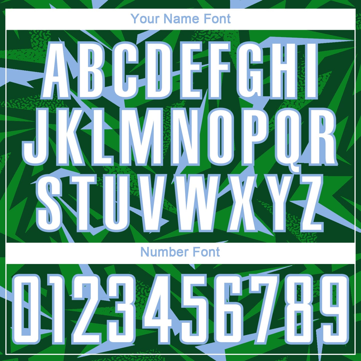 Custom Green White Light Blue-Grass Green Cyber Mecha E-sport Geometric Shards Spike Sublimation Soccer Uniform Jersey view 6
