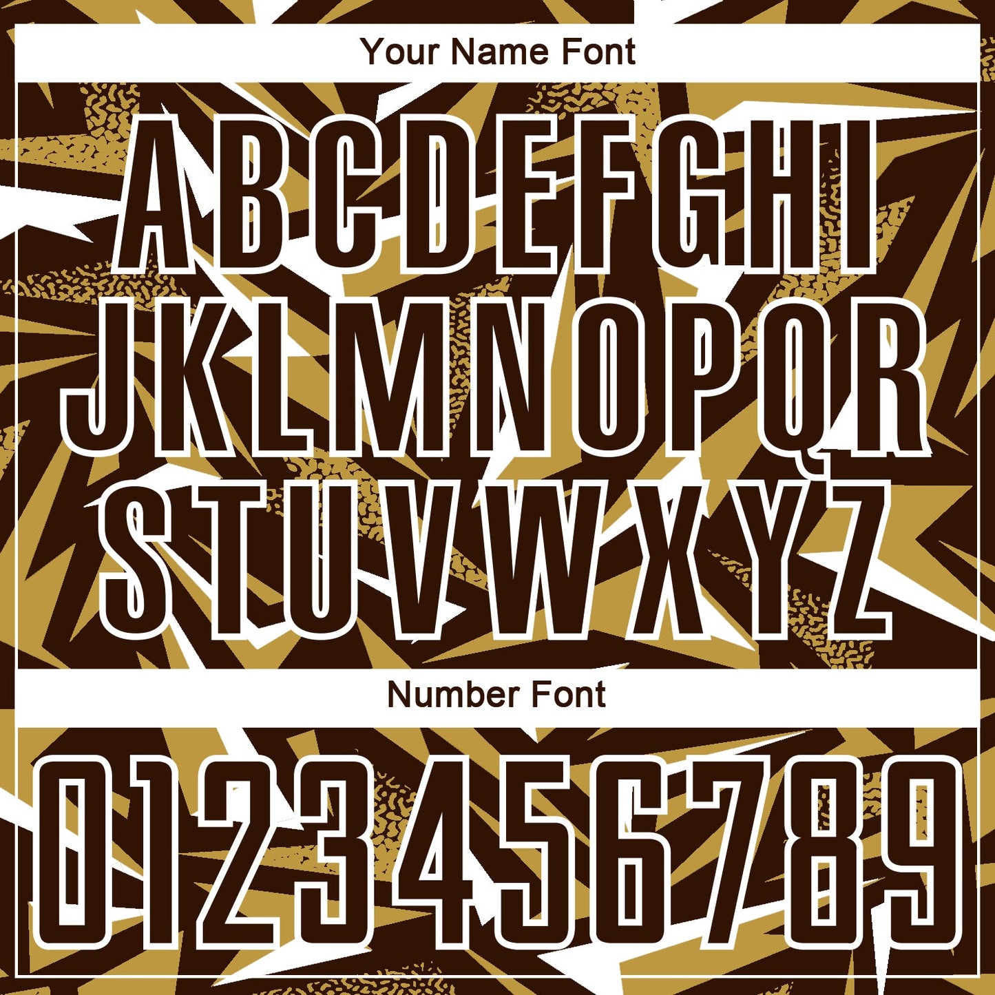 Custom Brown Old Gold-White Cyber Mecha E-sport Geometric Shards Spike Sublimation Soccer Uniform Jersey view 6