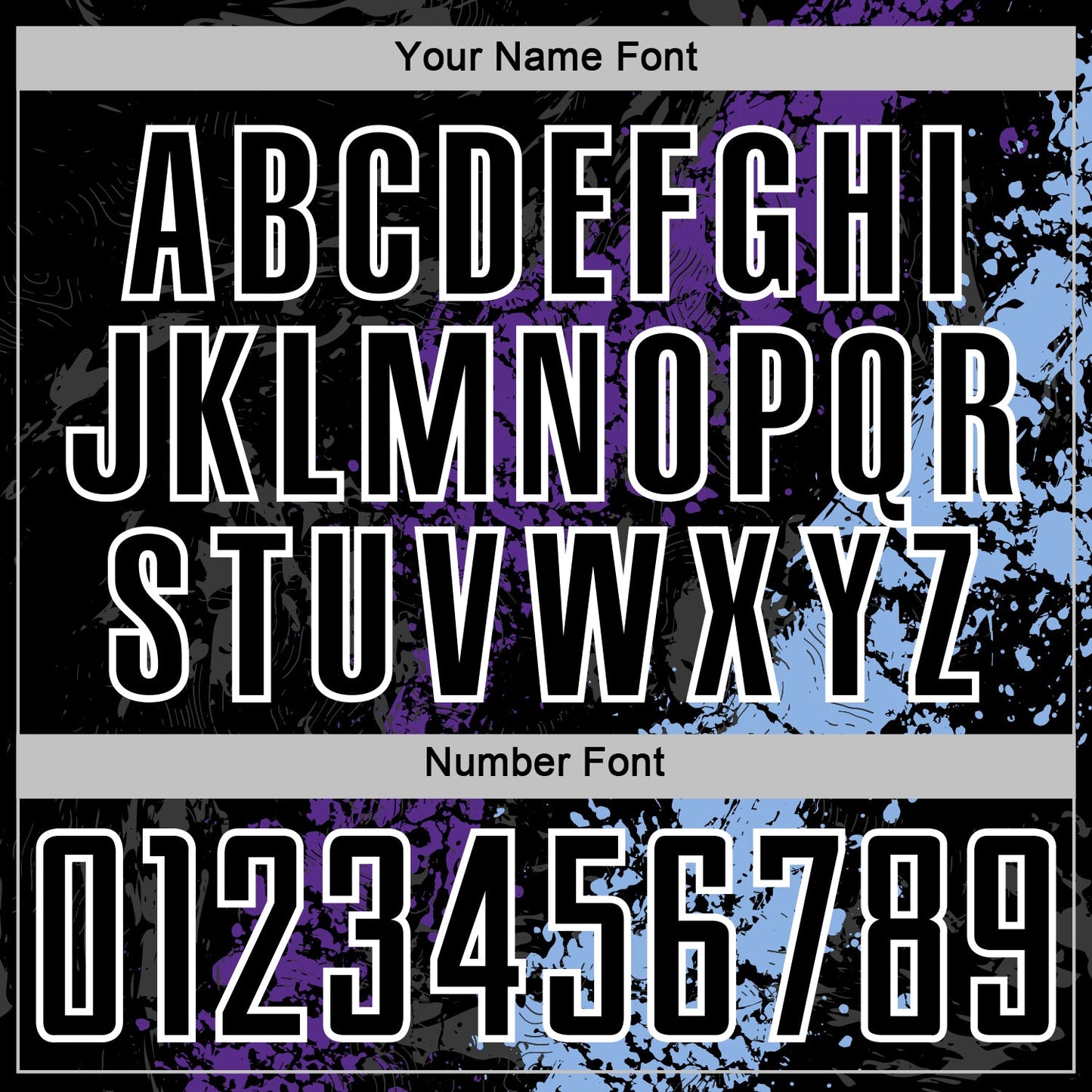 Custom Black White Purple-Light Blue Dripping Splatter Cracked Texture Sublimation Soccer Uniform Jersey view 6