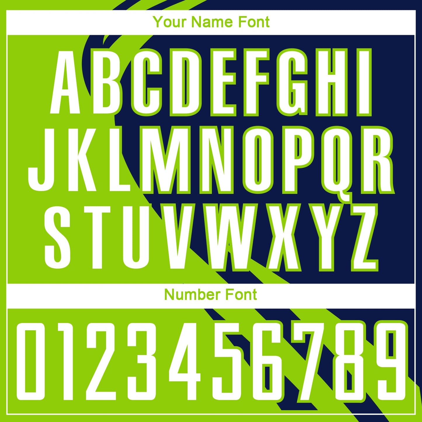 Custom Neon Green White-Navy Diagonal Streamline Color Block Swirl Curve Lines Sublimation Soccer Uniform Jersey view 5