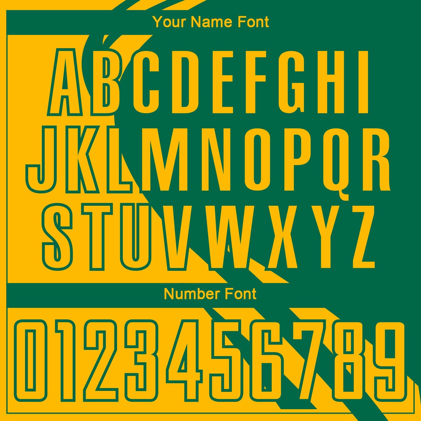 Custom Gold Kelly Green Diagonal Streamline Color Block Swirl Curve Lines Sublimation Soccer Uniform Jersey view 5