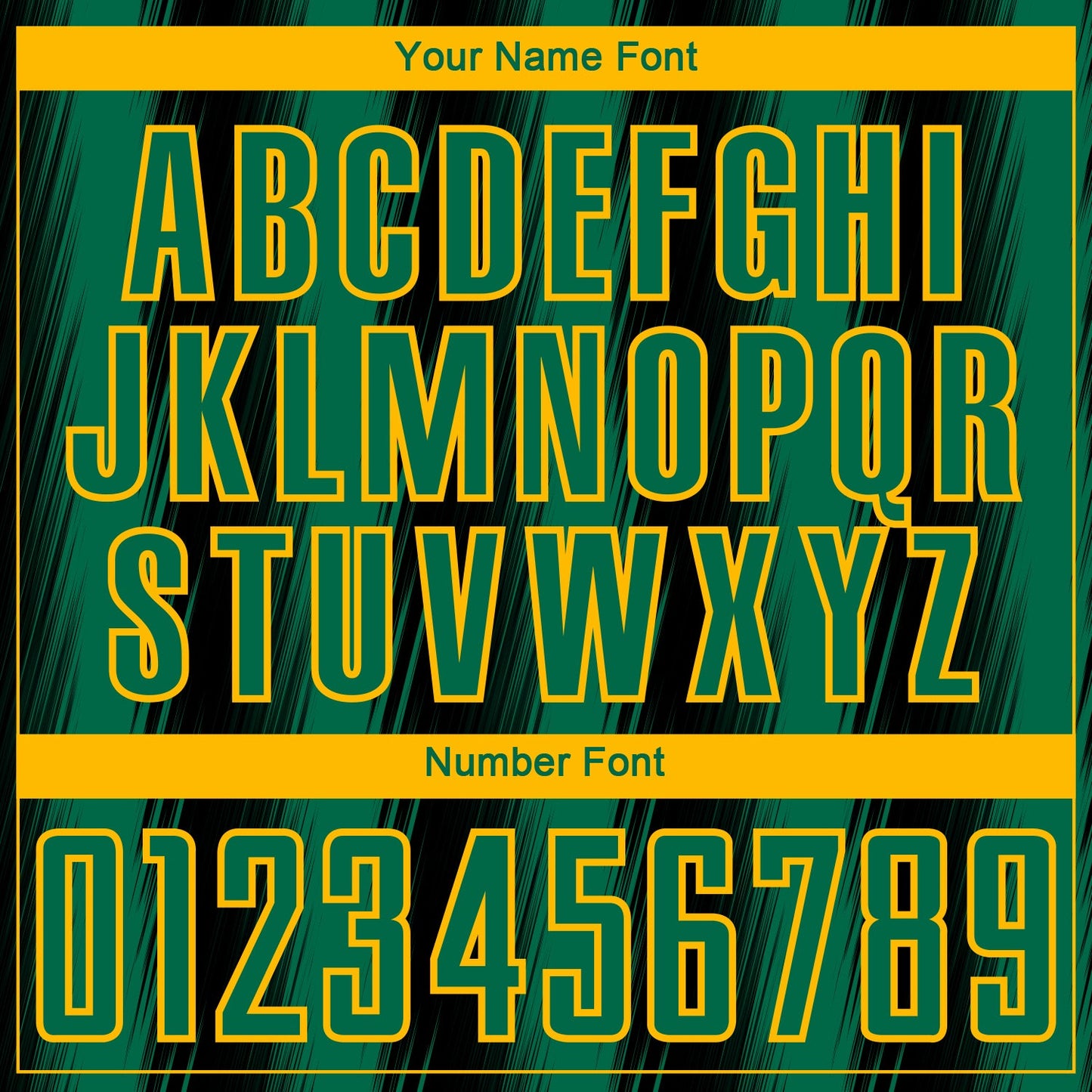 Custom Black Kelly Green-Gold Vertical Brush Stroke Stripes Sublimation Soccer Uniform Jersey view 6