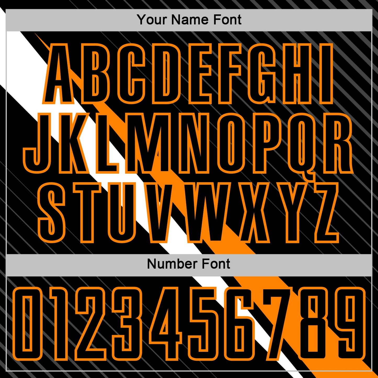 Custom Black Bay Orange-White Diagonal Stripes Sports Sublimation Soccer Uniform Jersey view 6