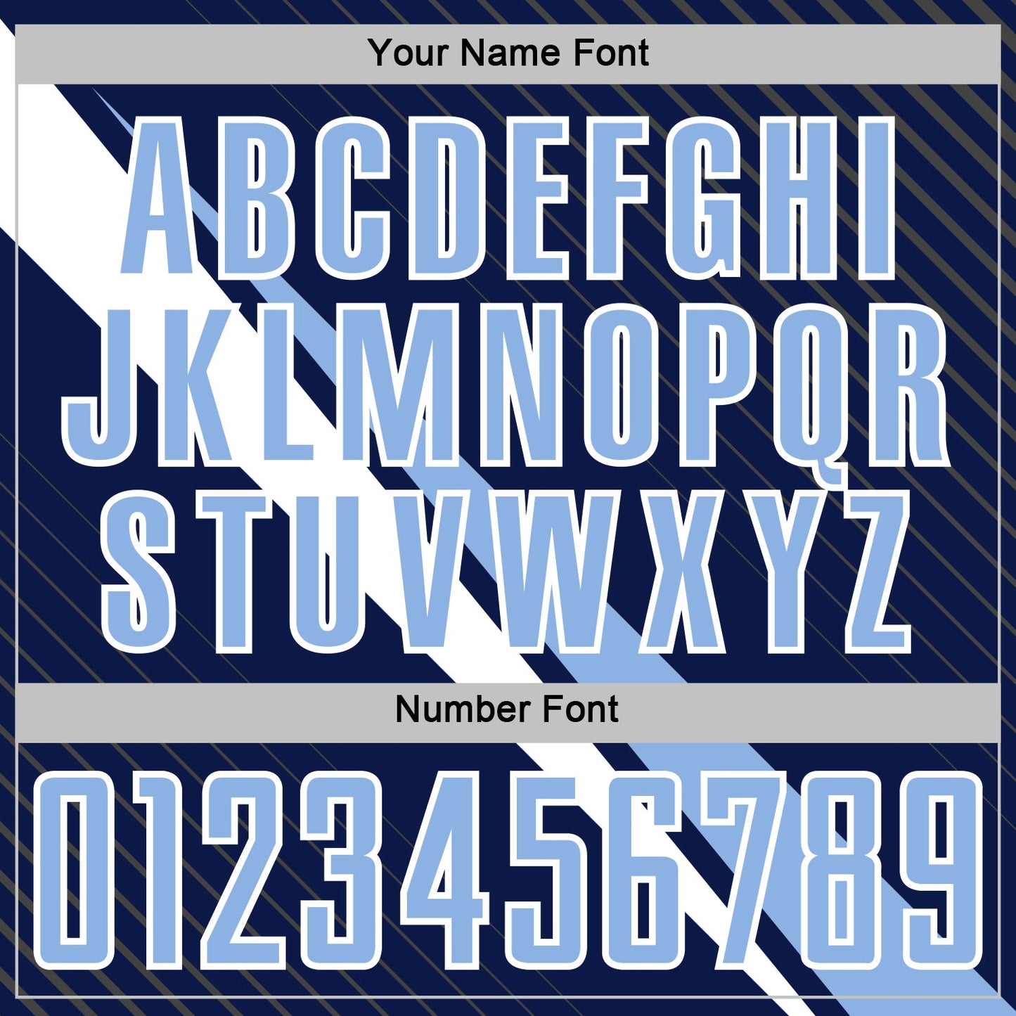 Custom Navy Light Blue-White Diagonal Stripes Sports Sublimation Soccer Uniform Jersey view 6