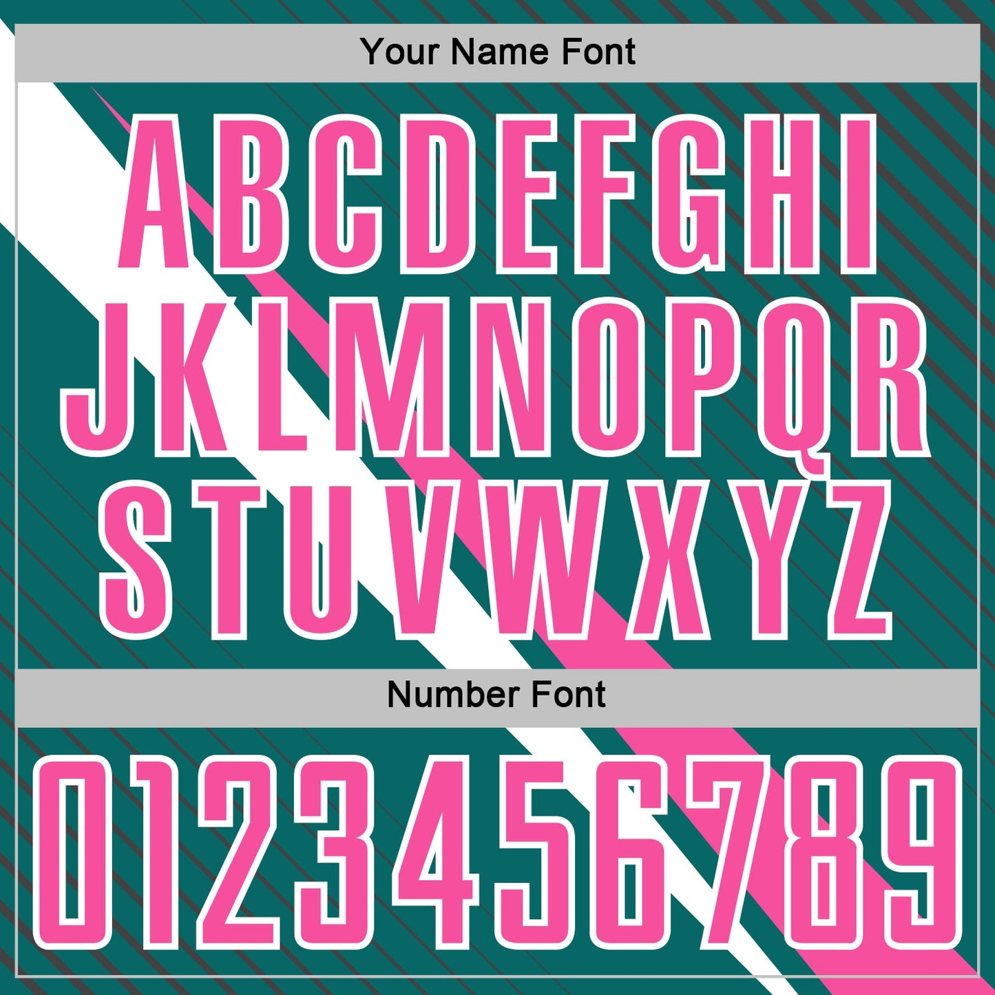 Custom Teal Pink-White Diagonal Stripes Sports Sublimation Soccer Uniform Jersey view 6