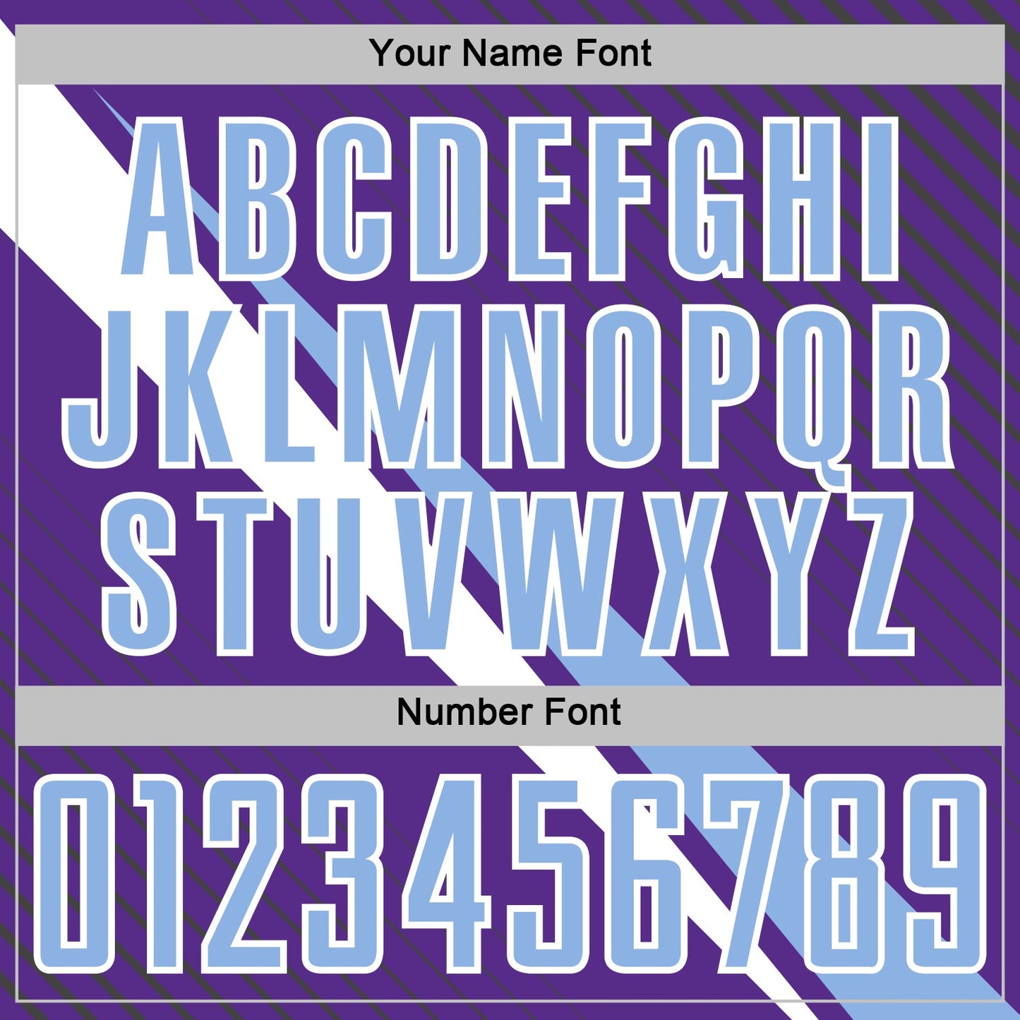 Custom Purple Light Blue-White Diagonal Stripes Sports Sublimation Soccer Uniform Jersey view 6