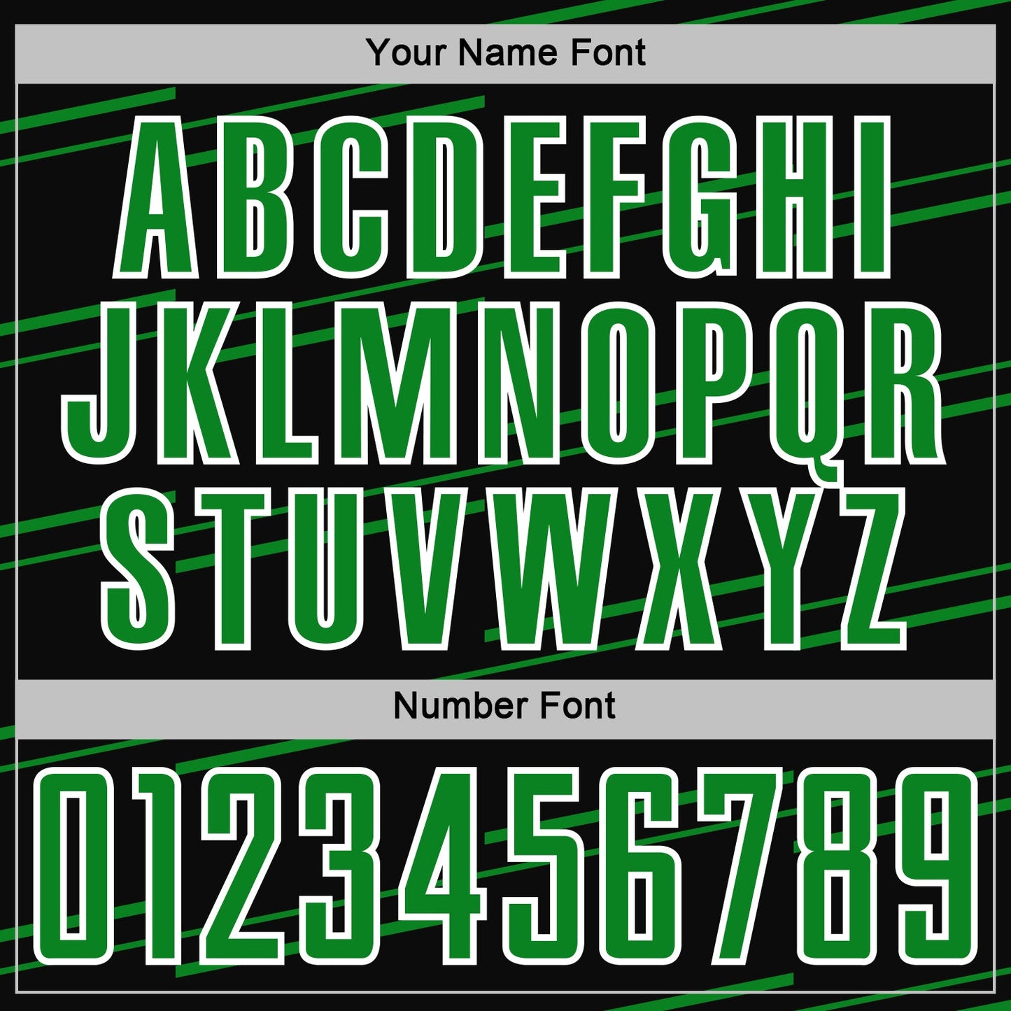 Custom Black Grass Green-White Diagonal Pinstripes Lines Sports Sublimation Soccer Uniform Jersey view 6