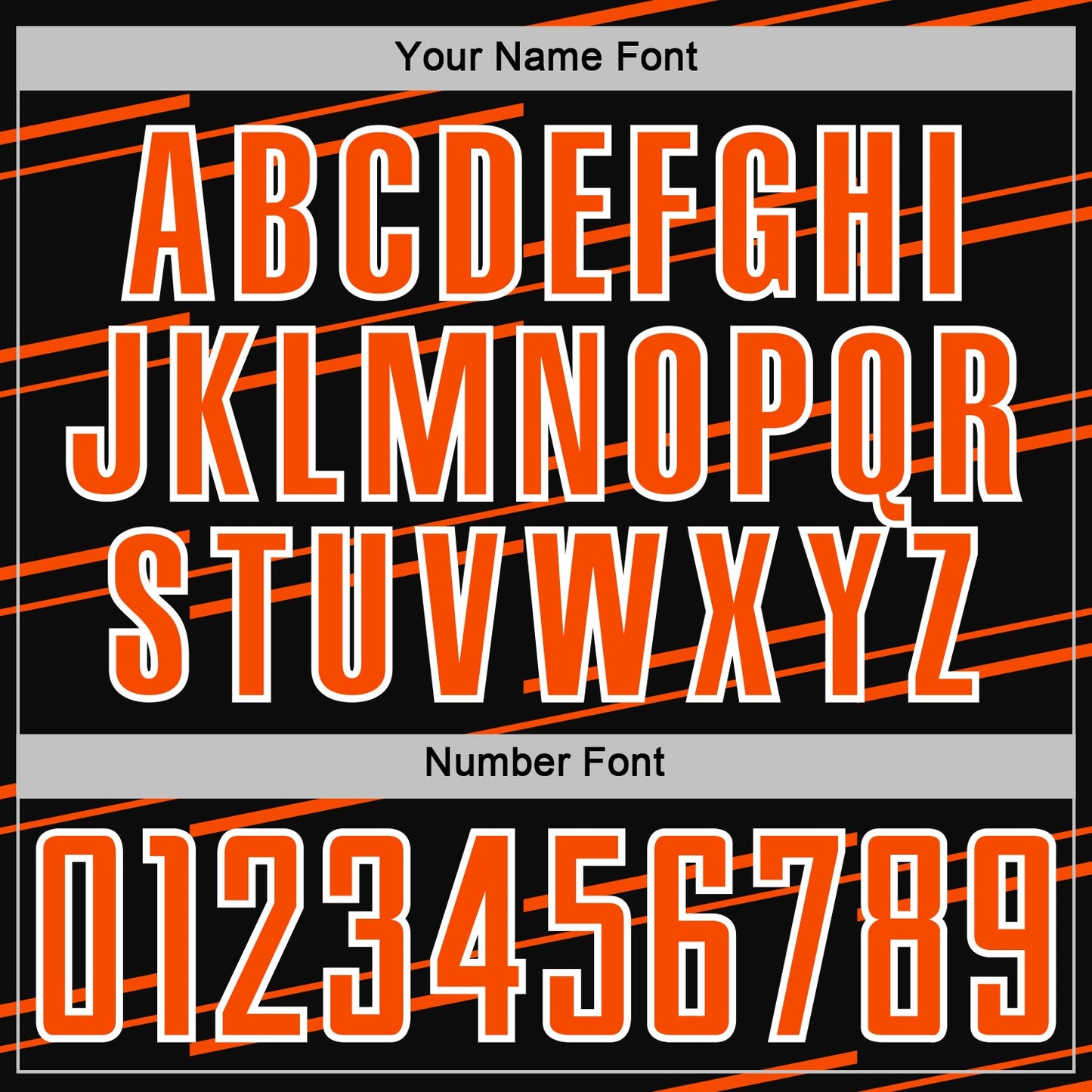 Custom Black Orange-White Diagonal Pinstripes Lines Sports Sublimation Soccer Uniform Jersey view 6