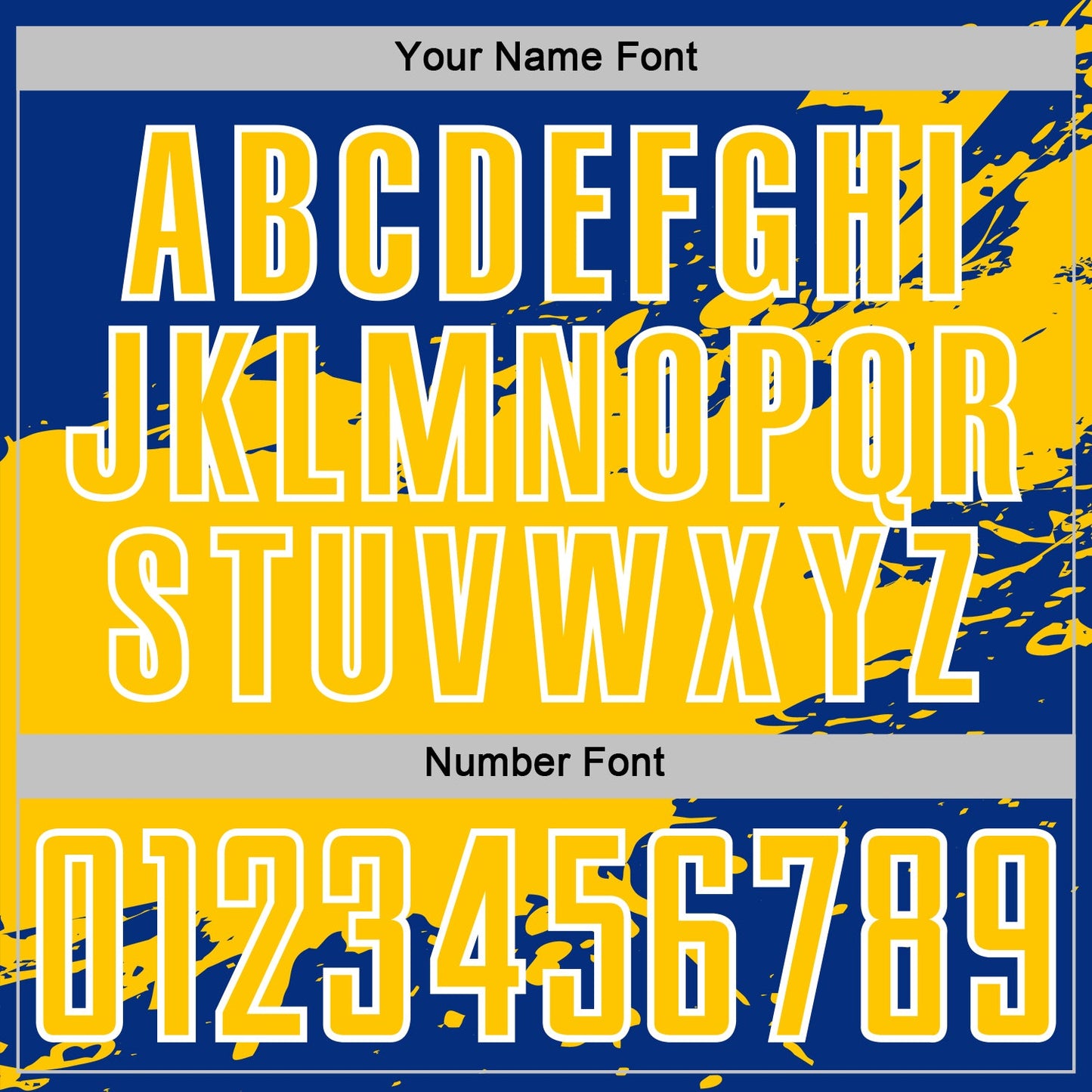 Custom Yellow Royal-White Splash Color Block Sublimation Soccer Uniform Jersey view 6