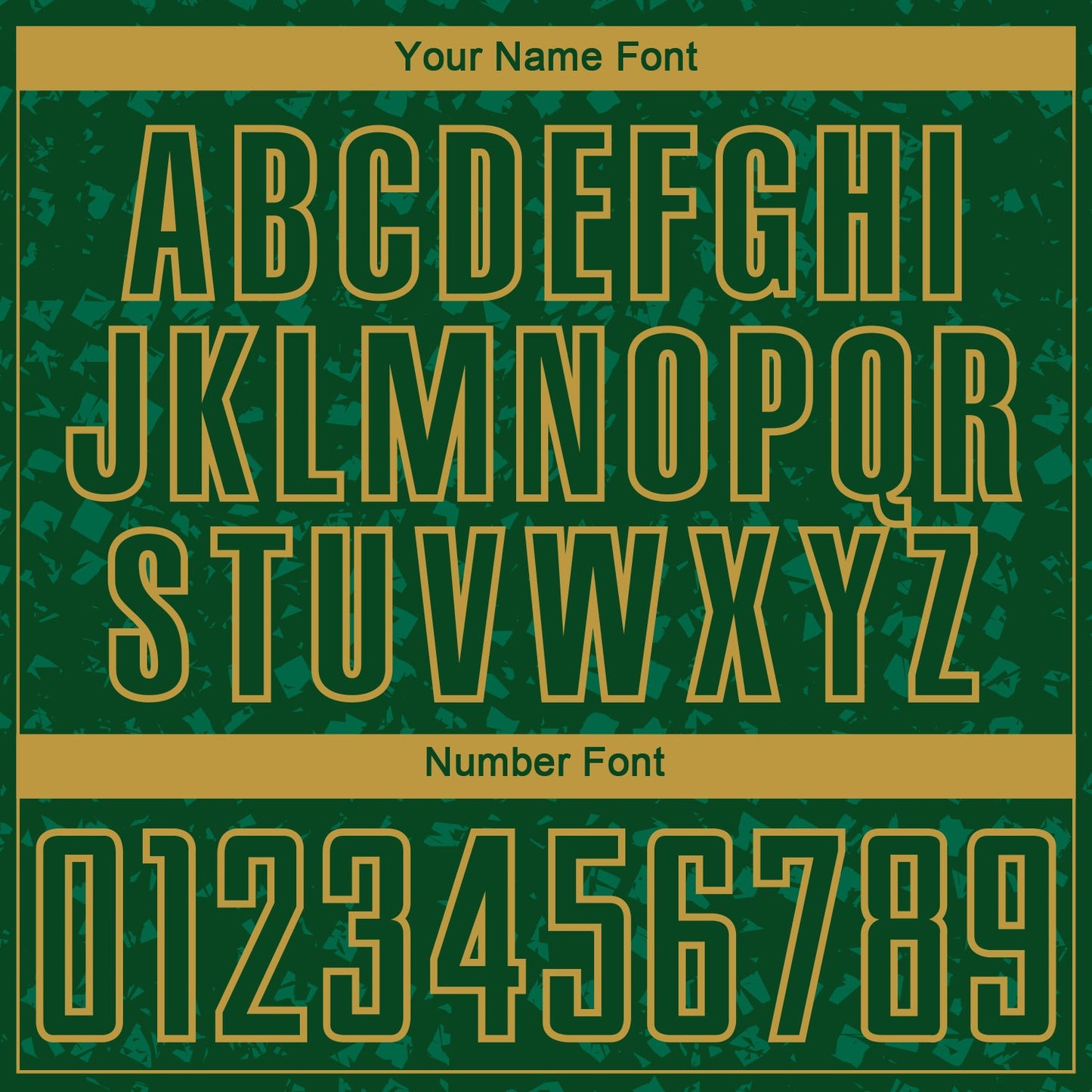Custom Green Old Gold-Kelly Green Digital Geometric Fragment Speckles Sublimation Soccer Uniform Jersey view 6