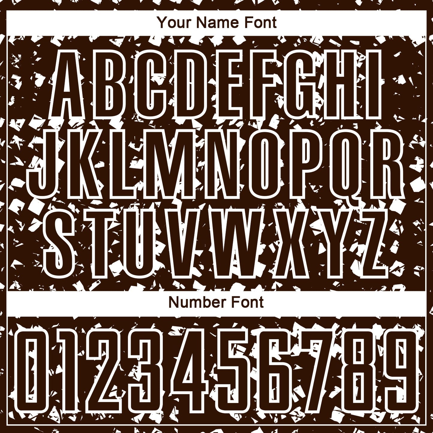 Custom Brown White Digital Geometric Fragment Speckles Sublimation Soccer Uniform Jersey view 6