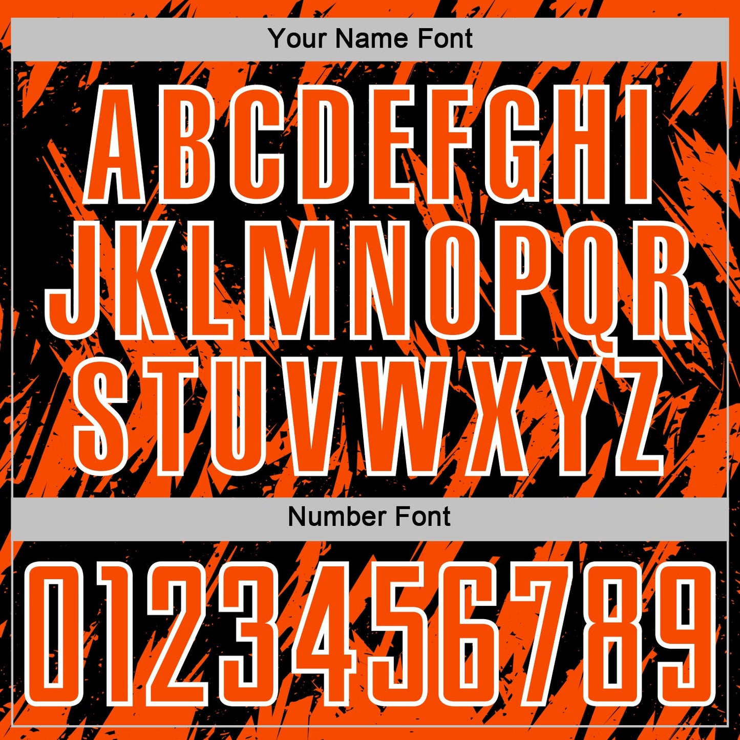 Custom Black Orange-White Splatter Torn Sharp Brush Stroke Sublimation Soccer Uniform Jersey view 6