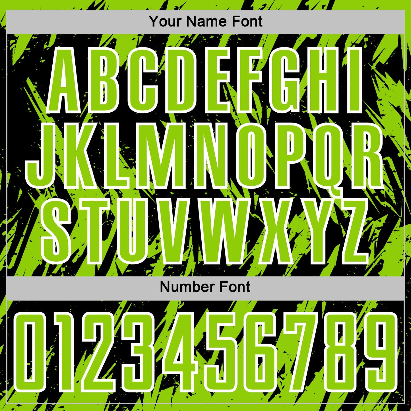 Custom Black Neon Green-White Splatter Torn Sharp Brush Stroke Sublimation Soccer Uniform Jersey view 6