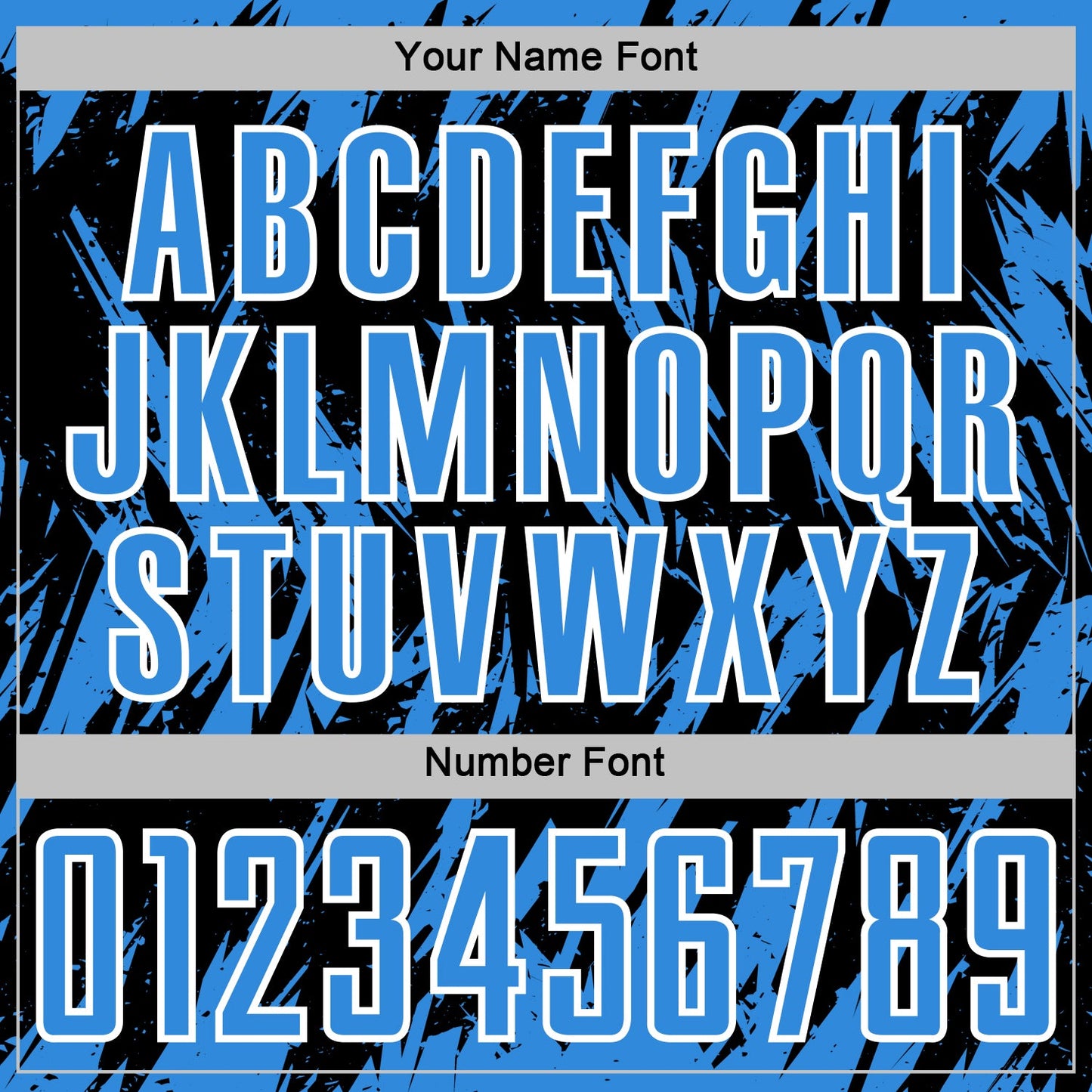 Custom Black Powder Blue-White Splatter Torn Sharp Brush Stroke Sublimation Soccer Uniform Jersey view 6