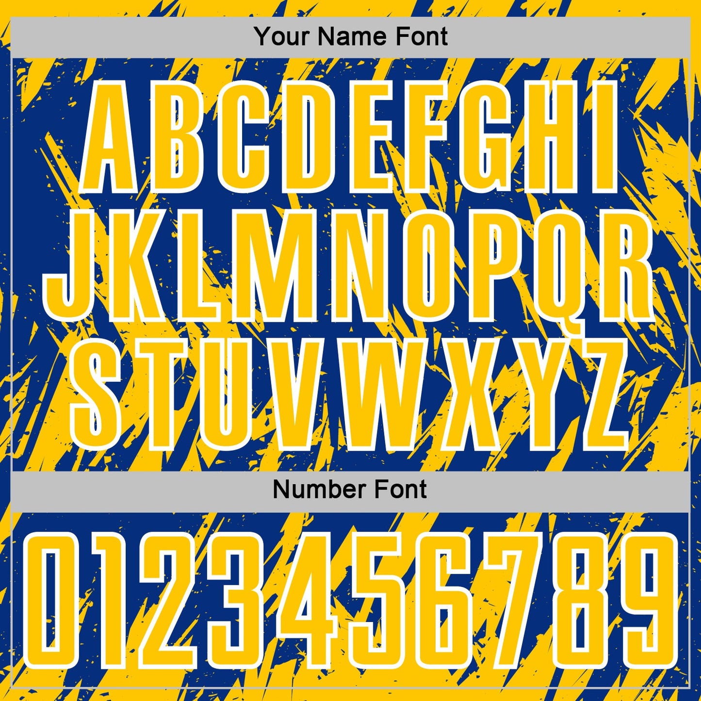 Custom Royal Yellow-White Splatter Torn Sharp Brush Stroke Sublimation Soccer Uniform Jersey view 6