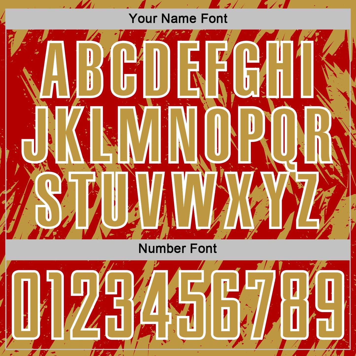Custom Red Old Gold-White Splatter Torn Sharp Brush Stroke Sublimation Soccer Uniform Jersey view 6