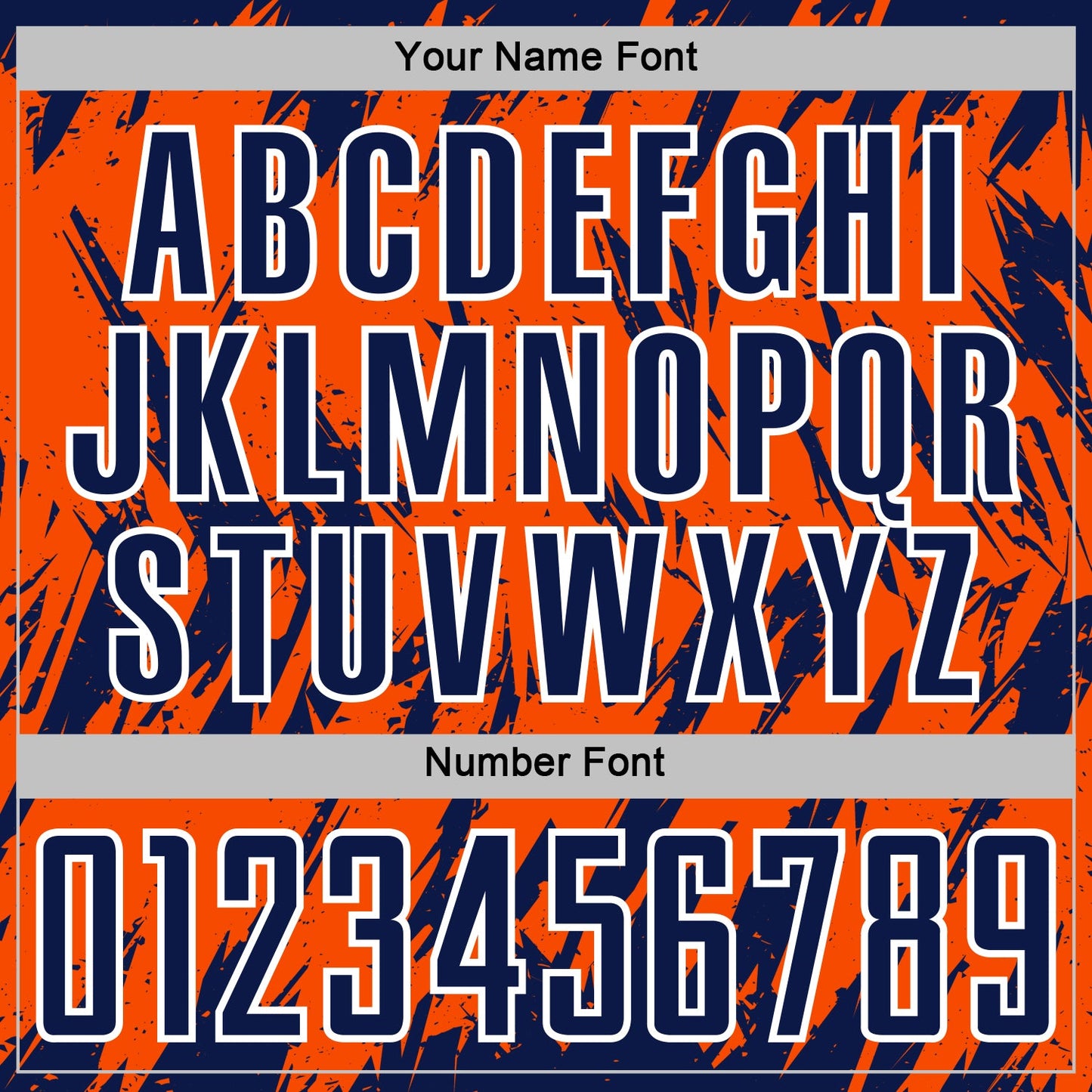 Custom Orange Navy-White Splatter Torn Sharp Brush Stroke Sublimation Soccer Uniform Jersey view 6