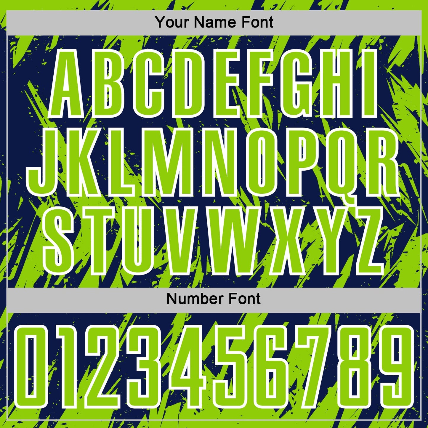 Custom Navy Neon Green-White Splatter Torn Sharp Brush Stroke Sublimation Soccer Uniform Jersey view 6