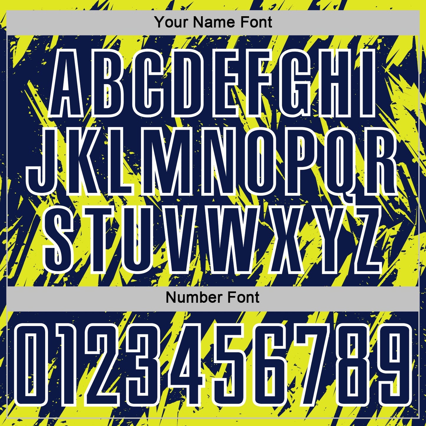Custom Navy Neon Yellow-White Splatter Torn Sharp Brush Stroke Sublimation Soccer Uniform Jersey view 6