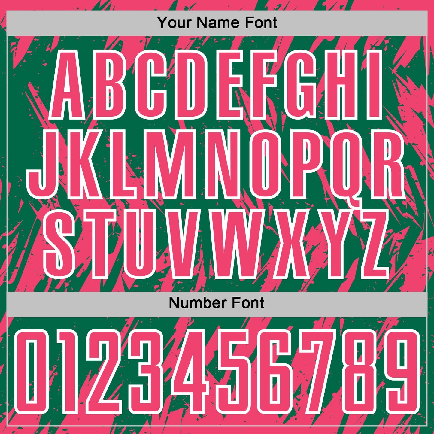 Custom Kelly Green Neon Pink-White Splatter Torn Sharp Brush Stroke Sublimation Soccer Uniform Jersey view 6