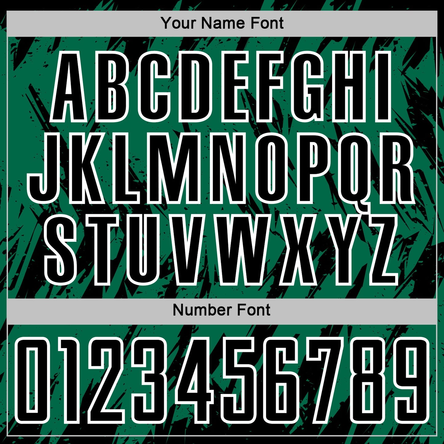 Custom Kelly Green Black-White Splatter Torn Sharp Brush Stroke Sublimation Soccer Uniform Jersey view 6