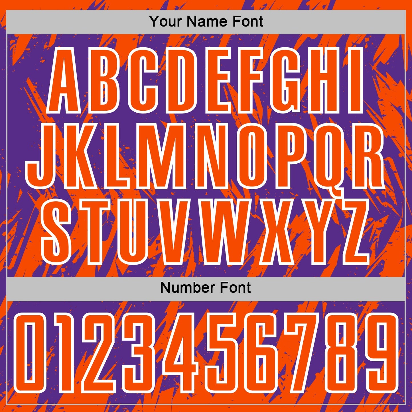 Custom Purple Orange-White Splatter Torn Sharp Brush Stroke Sublimation Soccer Uniform Jersey view 6