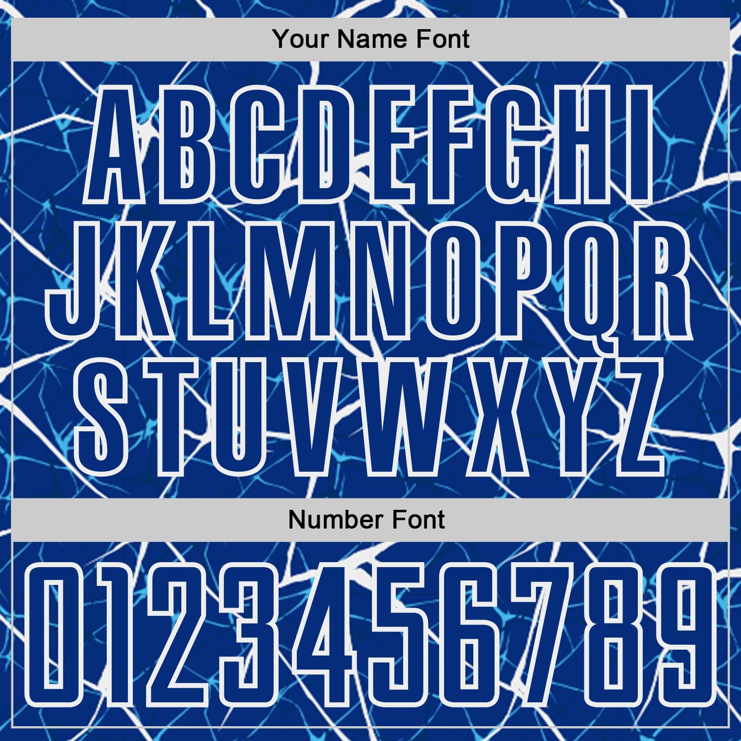 Custom Royal-White Abstract Network Crackle Sublimation Soccer Uniform Jersey view 6