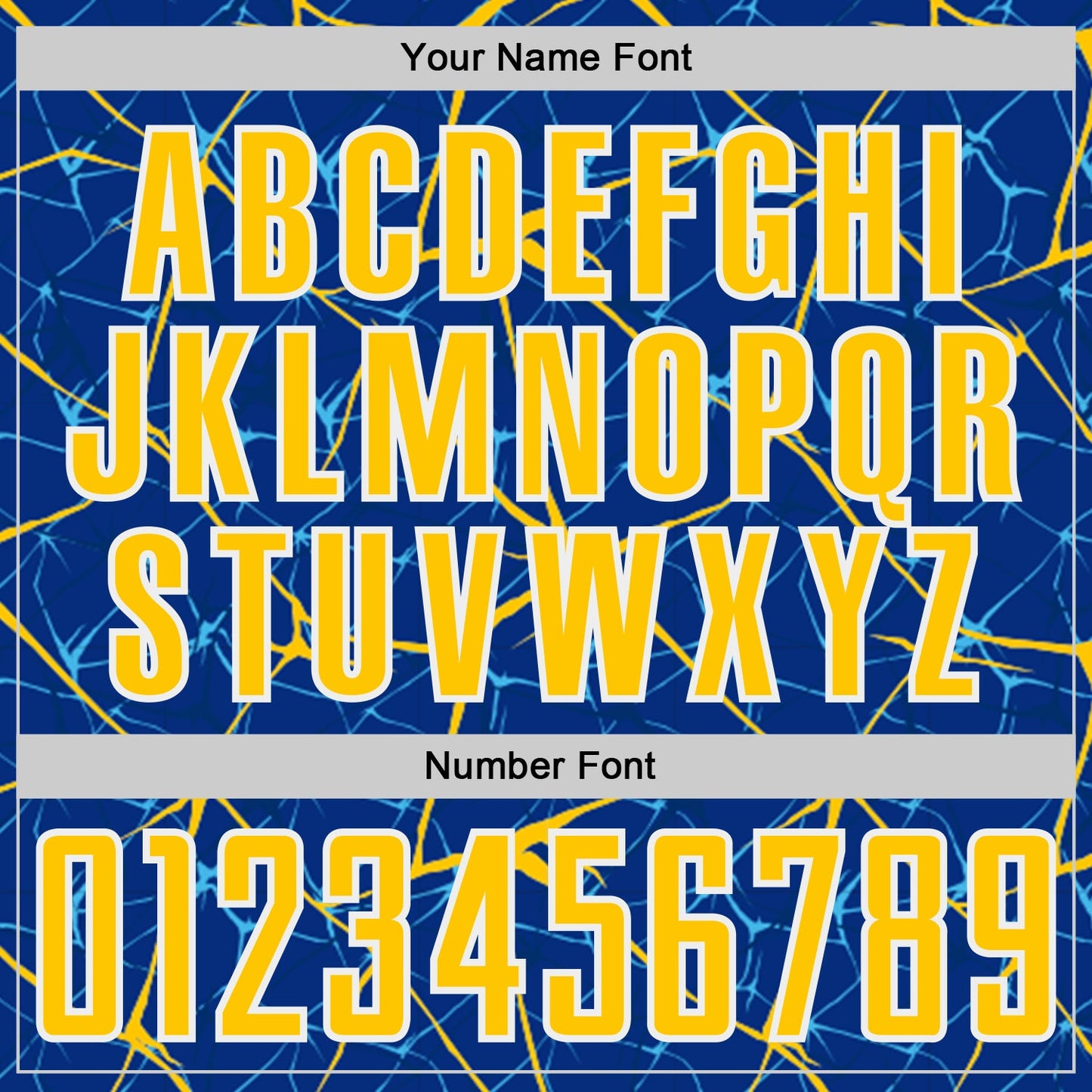 Custom Royal Yellow-White Abstract Network Crackle Sublimation Soccer Uniform Jersey view 6