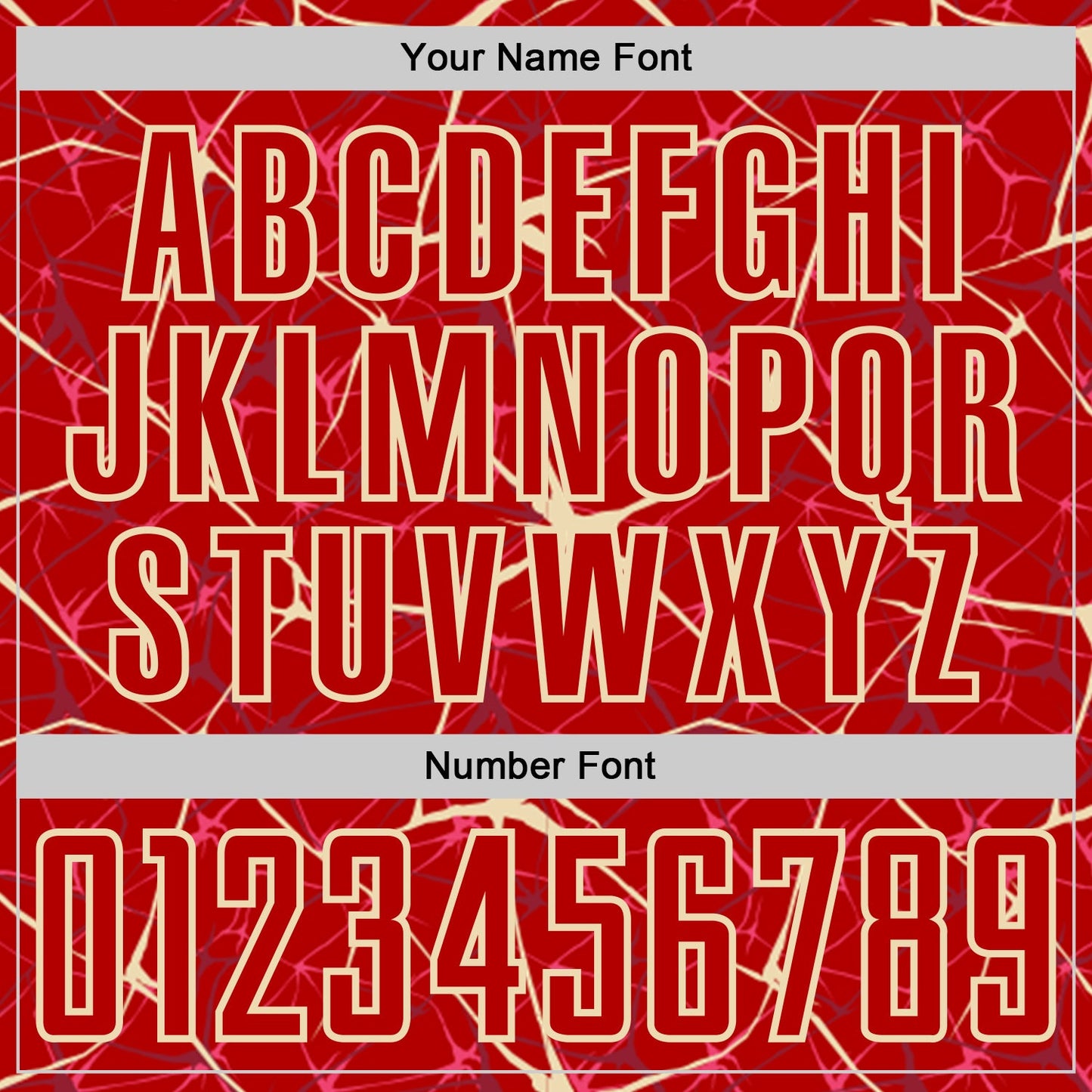 Custom Red-Cream Abstract Network Crackle Sublimation Soccer Uniform Jersey view 6