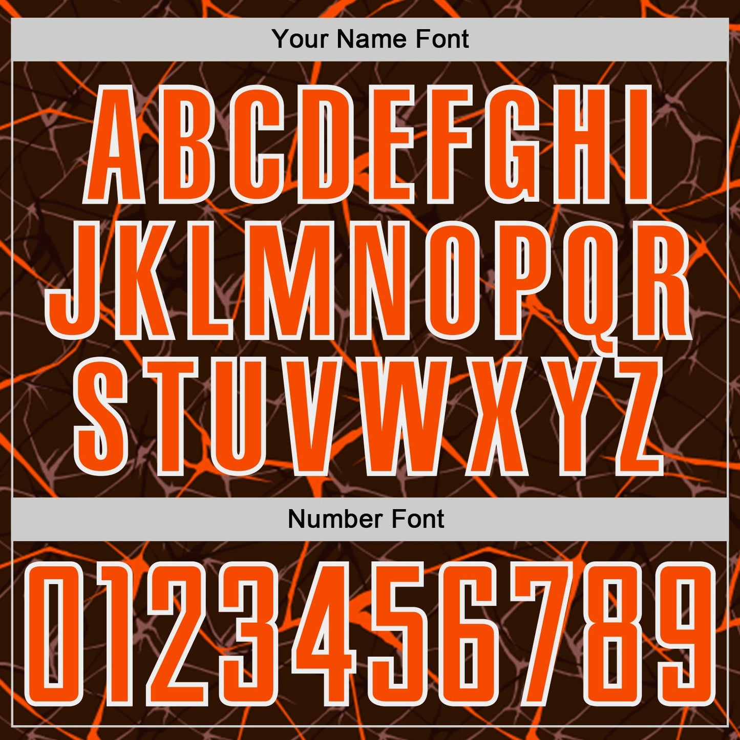 Custom Brown Orange-White Abstract Network Crackle Sublimation Soccer Uniform Jersey view 6
