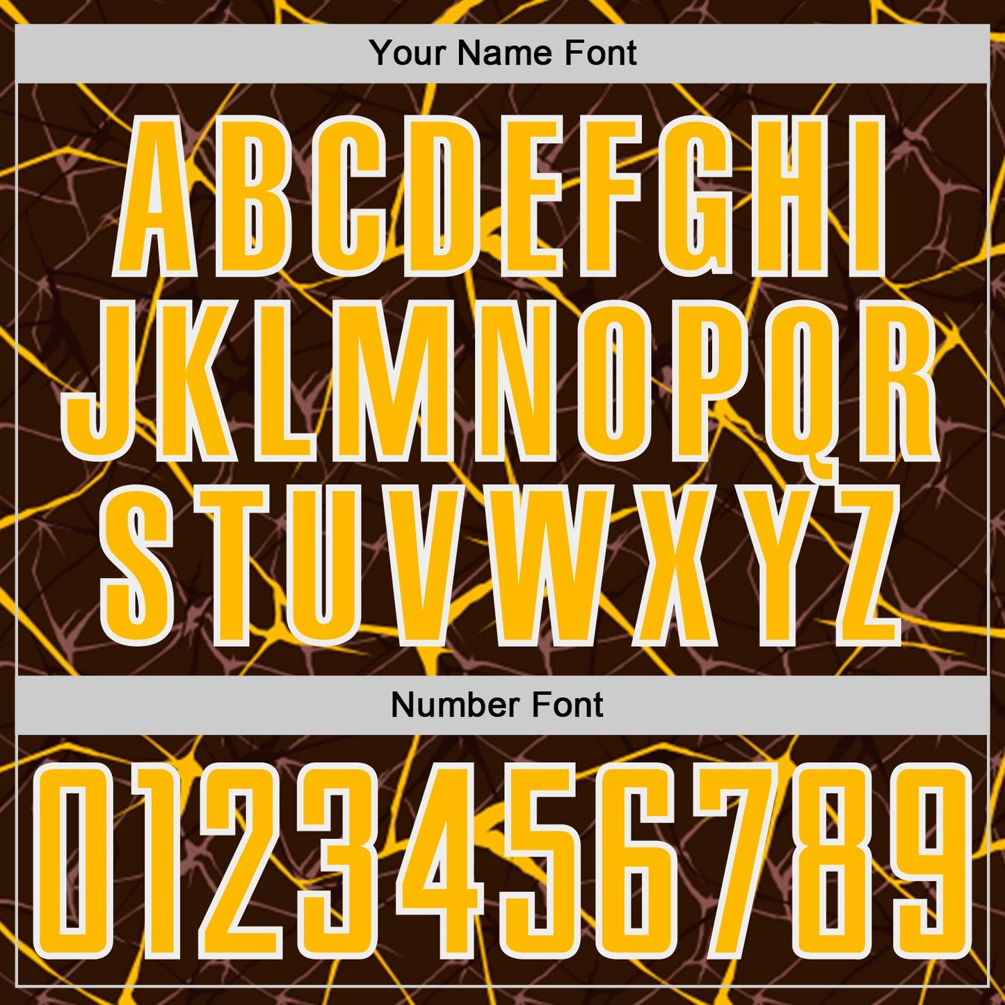 Custom Brown Gold-White Abstract Network Crackle Sublimation Soccer Uniform Jersey view 6