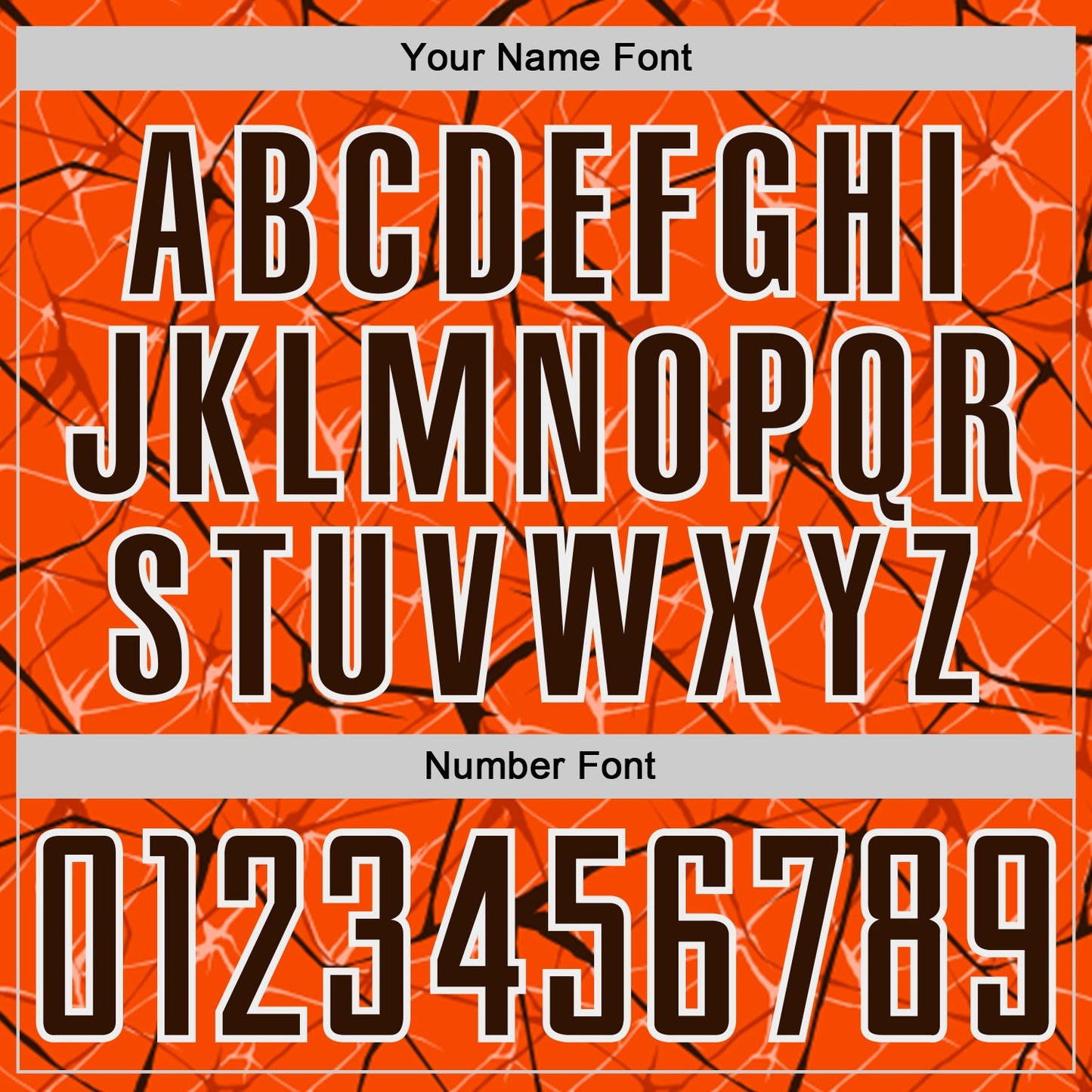 Custom Orange Brown-White Abstract Network Crackle Sublimation Soccer Uniform Jersey view 6