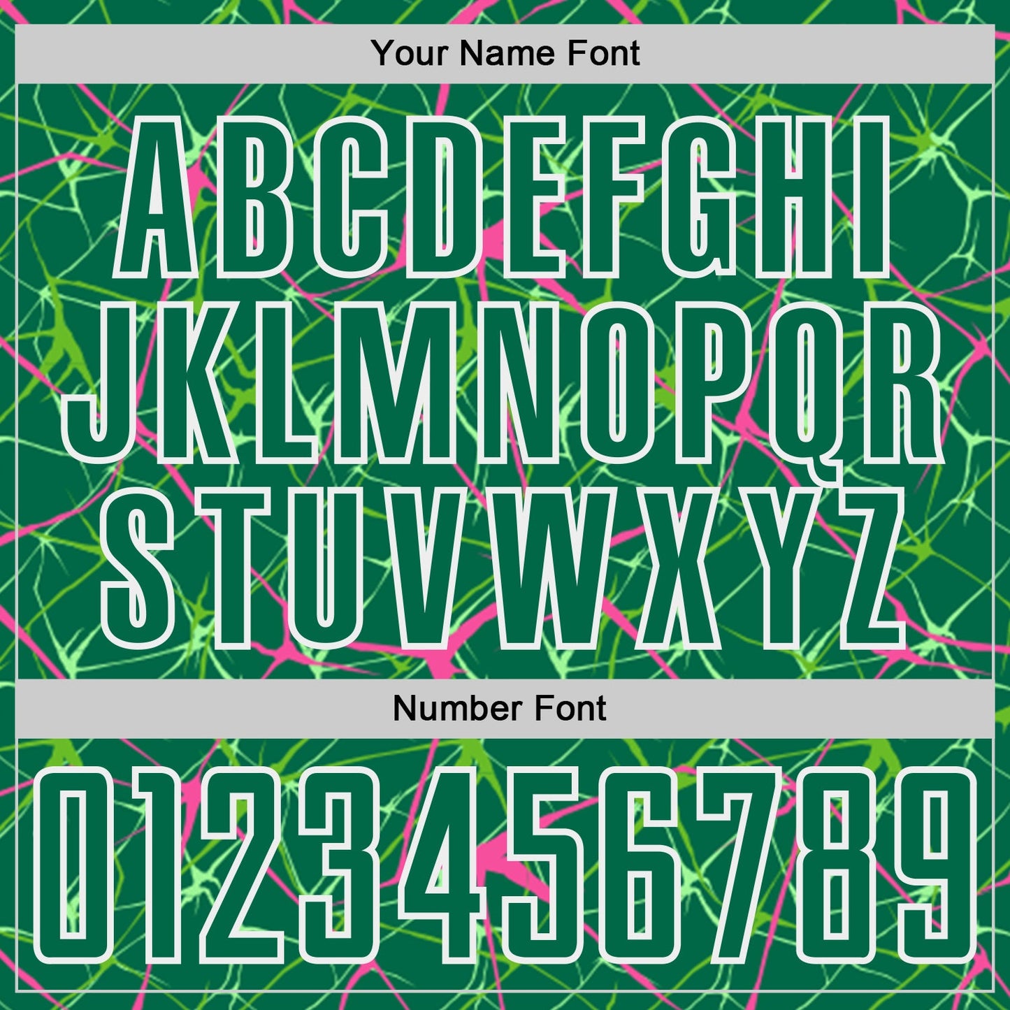 Custom Kelly Green Pink-White Abstract Network Crackle Sublimation Soccer Uniform Jersey view 6