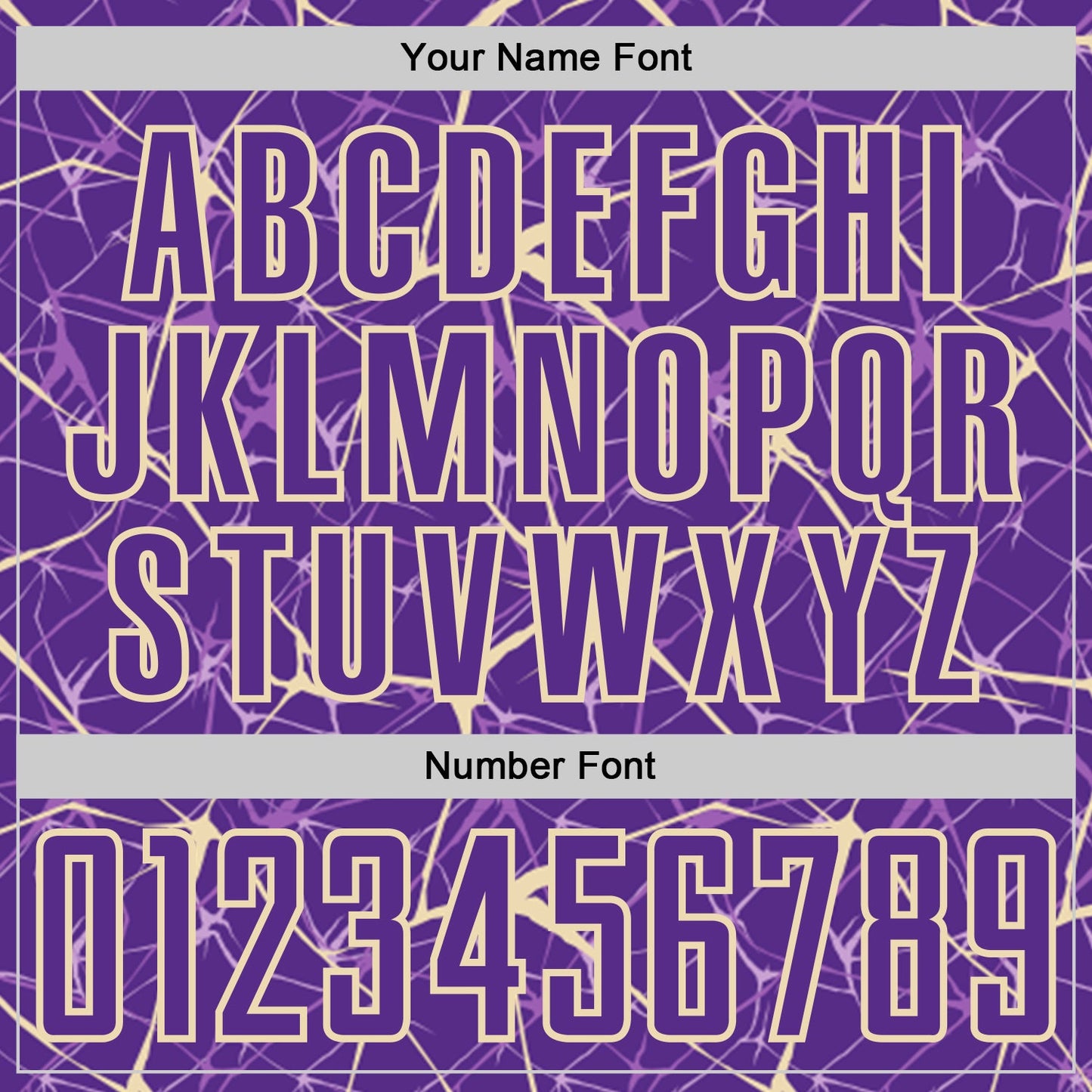 Custom Purple-Cream Abstract Network Crackle Sublimation Soccer Uniform Jersey view 6