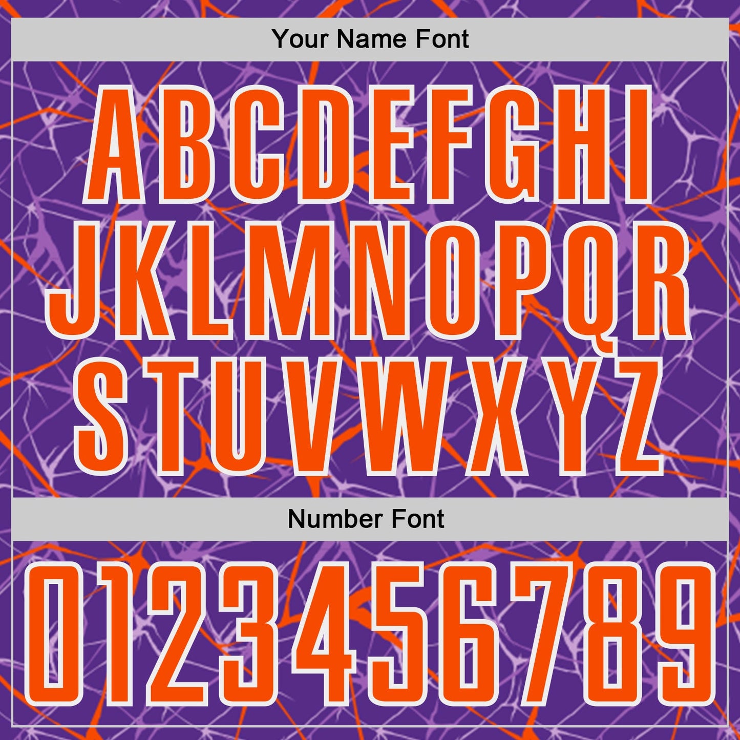Custom Purple Orange-White Abstract Network Crackle Sublimation Soccer Uniform Jersey view 6