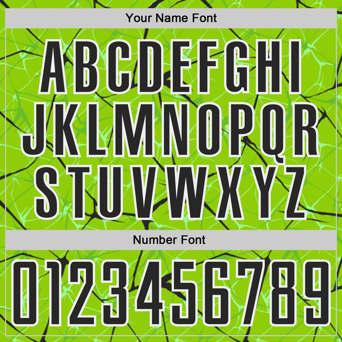 Custom Neon Green Black-White Abstract Network Crackle Sublimation Soccer Uniform Jersey view 6