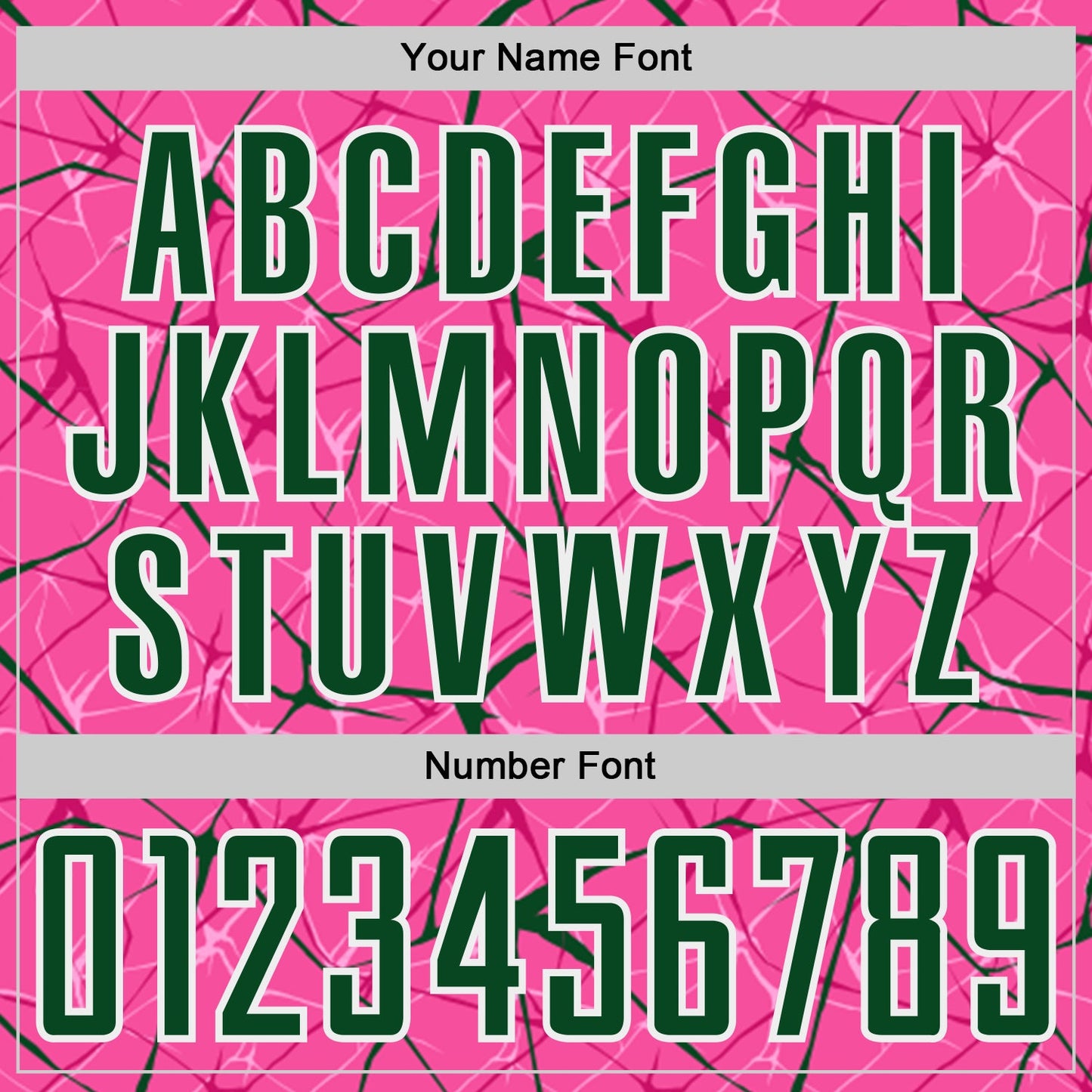 Custom Pink Green-White Abstract Network Crackle Sublimation Soccer Uniform Jersey view 6