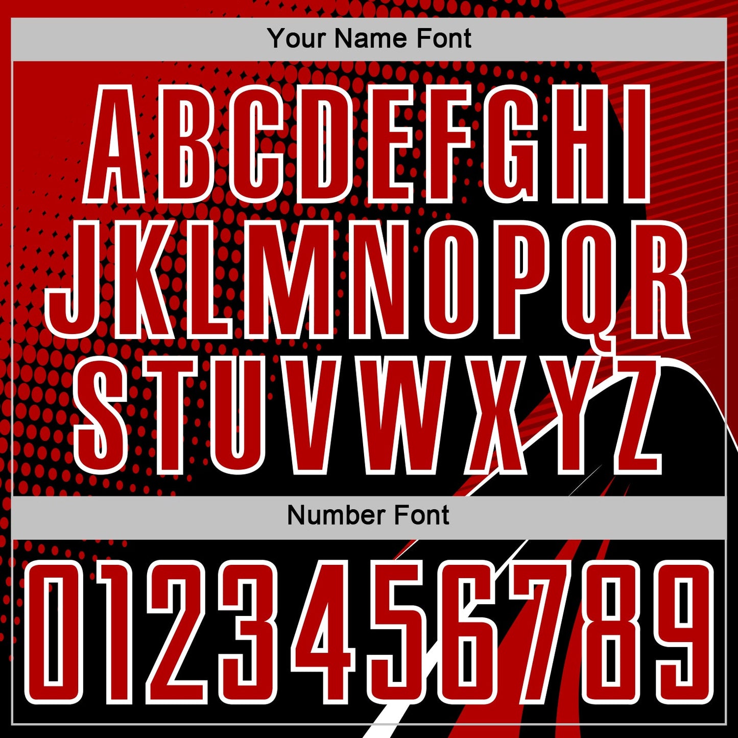 Custom Black Red-White Halftone Dot Dynamic Curve Stripe Sublimation Soccer Uniform Jersey view 6