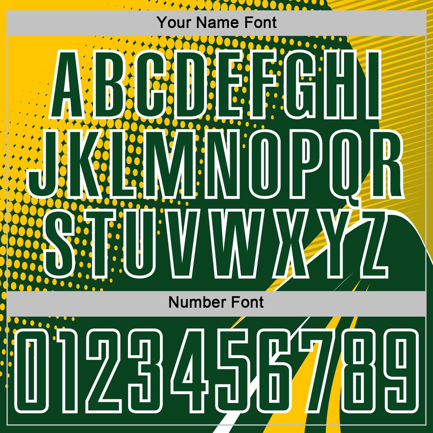 Custom Green Yellow-White Halftone Dot Dynamic Curve Stripe Sublimation Soccer Uniform Jersey view 6