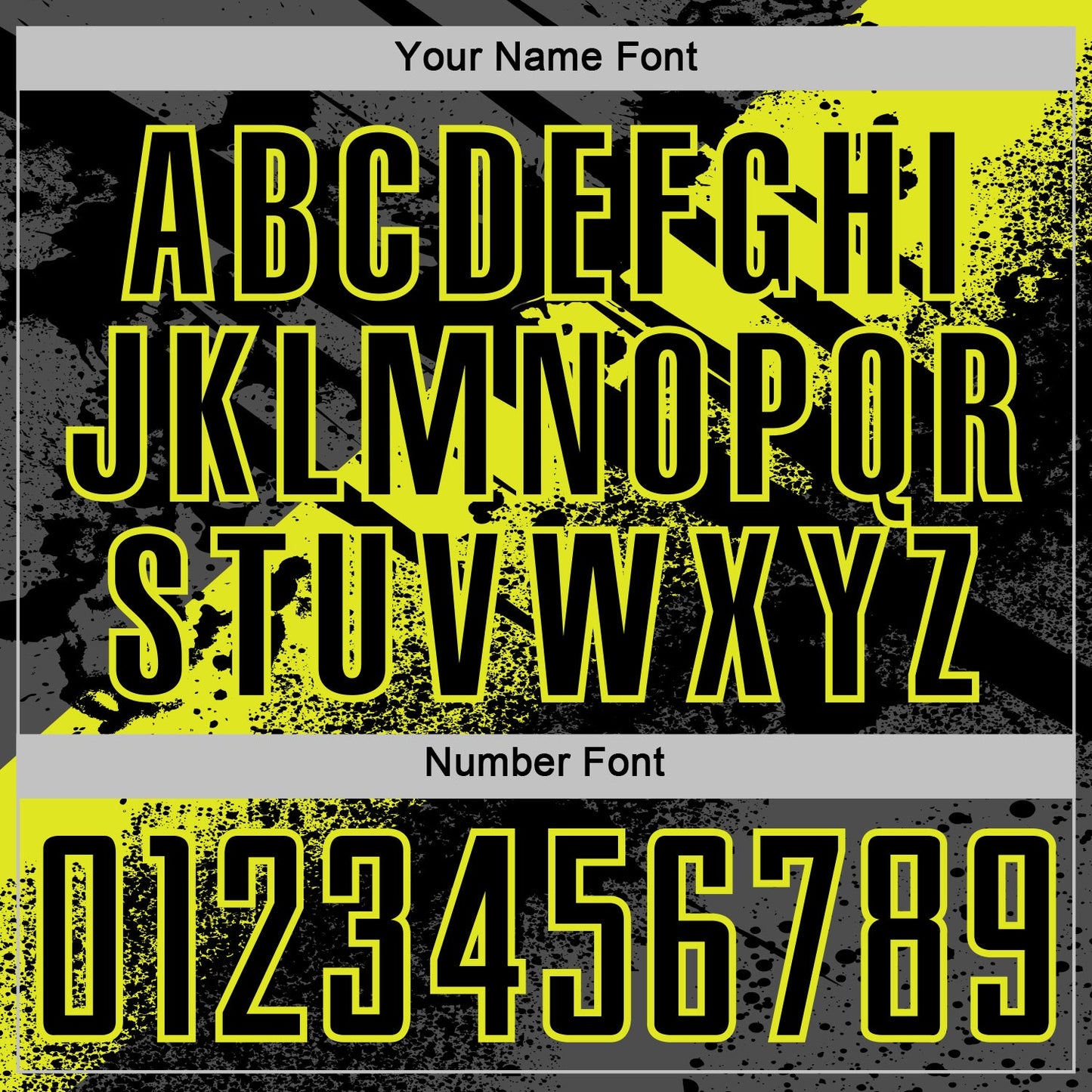 Custom Black-Neon Yellow Grunge Splatter Brush Stroke Sublimation Soccer Uniform Jersey view 6