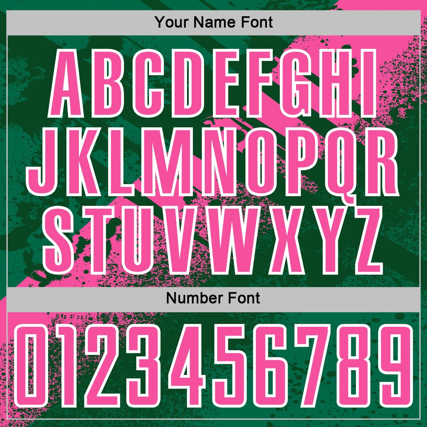 Custom Green Pink-White Grunge Splatter Brush Stroke Sublimation Soccer Uniform Jersey view 6