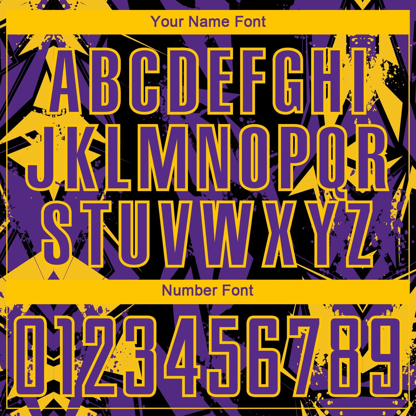 Custom Black Purple-Yellow Geometric Shard Grunge Splash Sublimation Soccer Uniform Jersey view 6