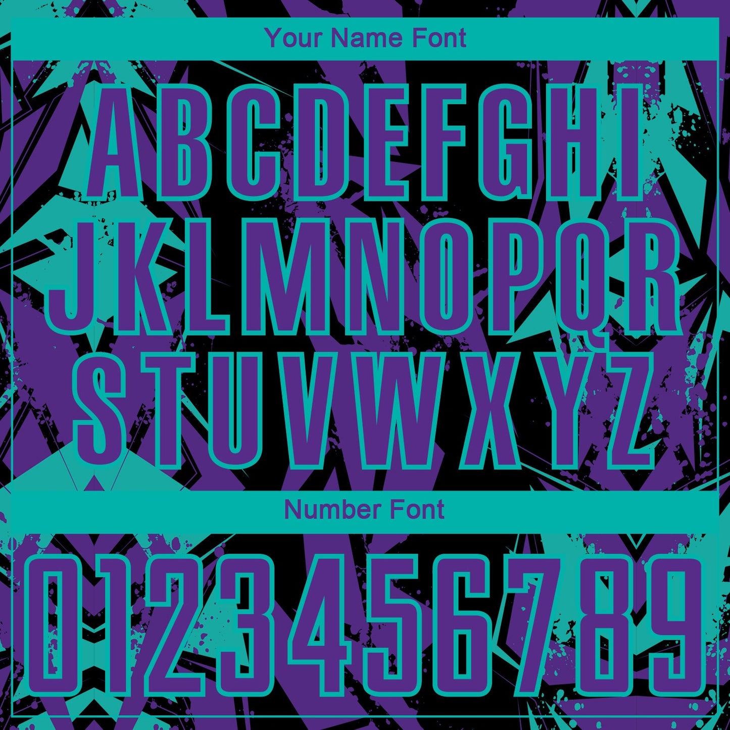 Custom Black Purple-Aqua Geometric Shard Grunge Splash Sublimation Soccer Uniform Jersey view 6
